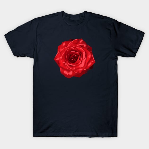 Rose Flower Abstract Nature Art T-Shirt by Insightly Designs